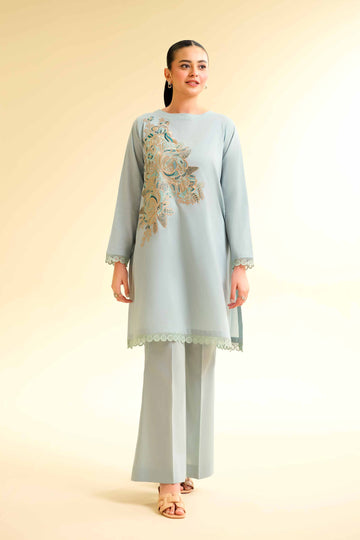 Nishat Linen 2 Piece - Dyed Embroidered Suit - 42501142 Online Shopping